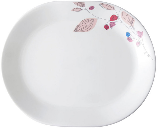 Corelle Brands 康寧餐具 腰子盤, 嫣紅微風, 1個