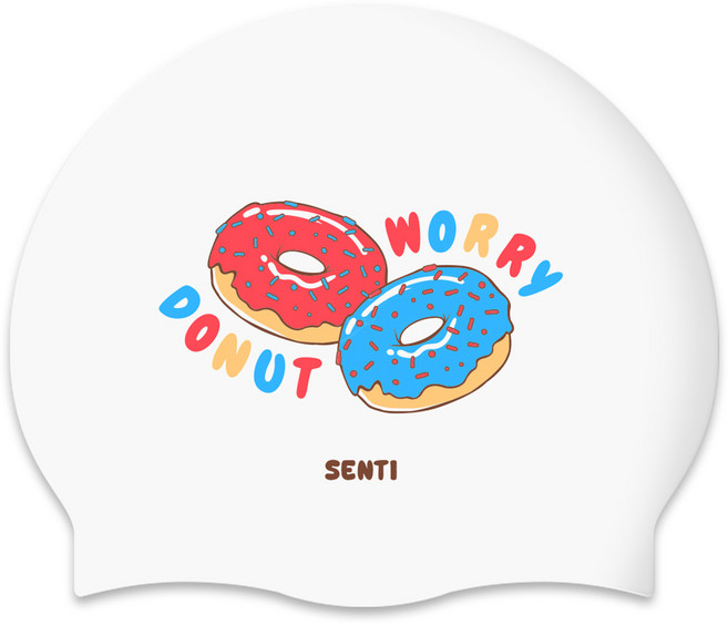 센티 도넛워리 실리콘 수모, WHITE, 1개