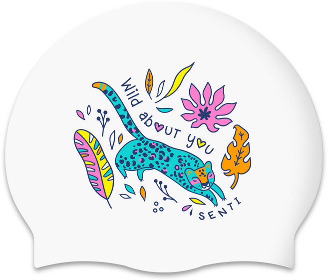 센티 키치호피 실리콘 수모, WHITE + MT, 1개