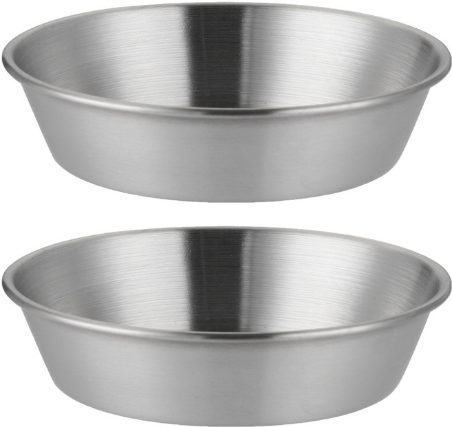 발룬피니 스텐 304 찬기 반찬 접시 10cm, 실버, 2개