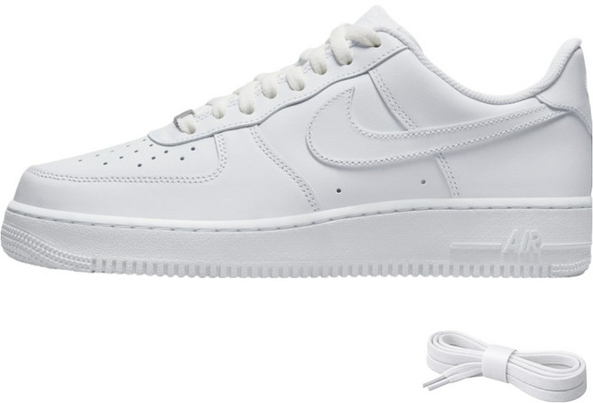 NIKE 耐吉 男款 Air Force 1 '07 運動鞋 CW2288-111 + 鞋帶組