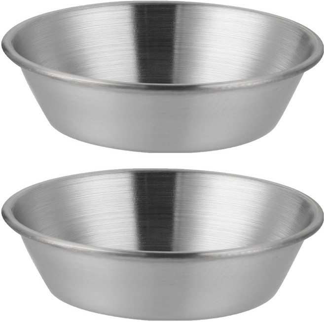 발룬피니 스텐 304 찬기 반찬 접시 8cm, 실버, 2개