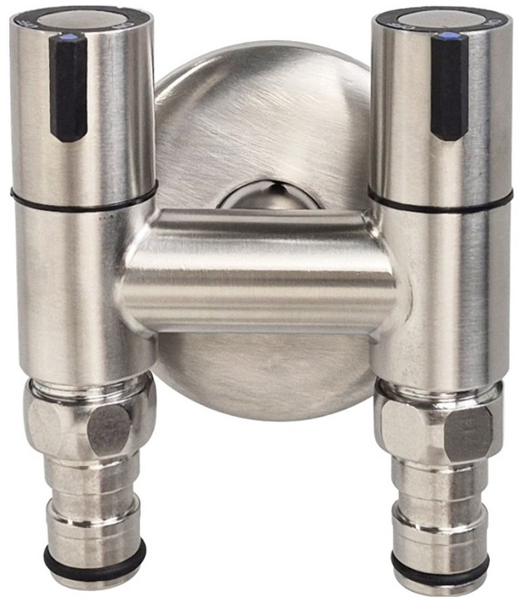 비케이 두갈래 무광 슬림 세탁밸브 와이드 2구 모로92, 1개