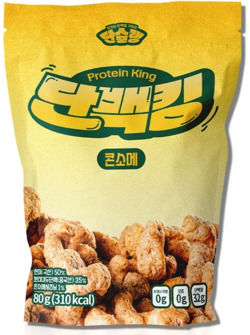 단슐랭 단백킹 단백질 과자 콘소메, 80g, 1개 - 쿠팡