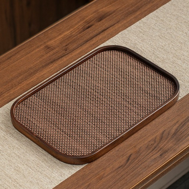 보미프 대나무 티 트레이, 브라운, 1개