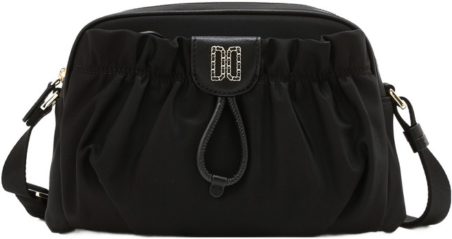 닥스 여성용 힐튼 DD장식 셔링 포인트 나일론 크로스백 DCBA6E346BK