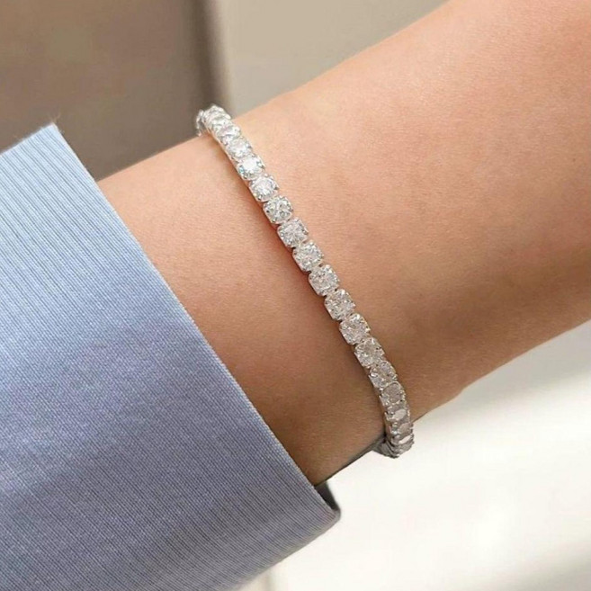 디아더컬러 여성용 레이어드 스퀘어 큐빅 팔찌 L sd_0062