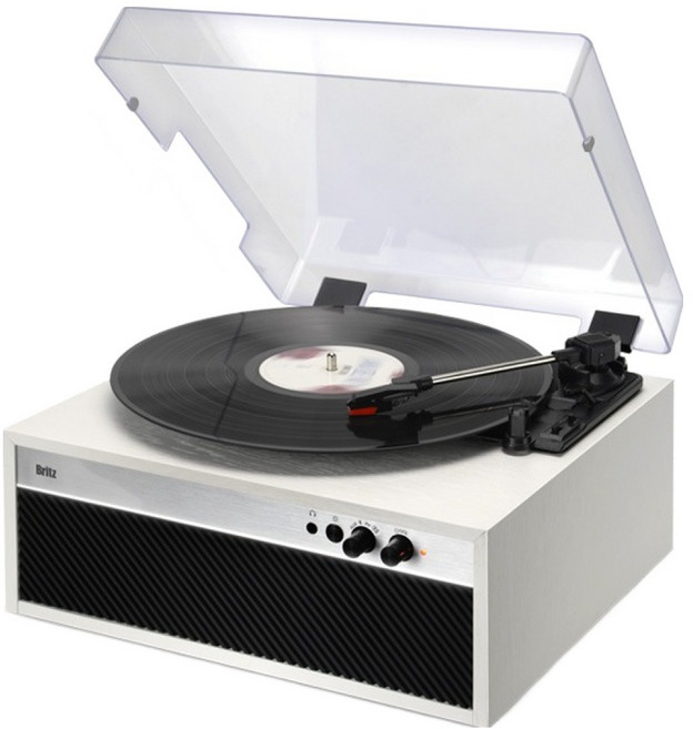 브리츠 LP 양방향 블루투스 턴테이블, 화이트, BZ-AP40BT