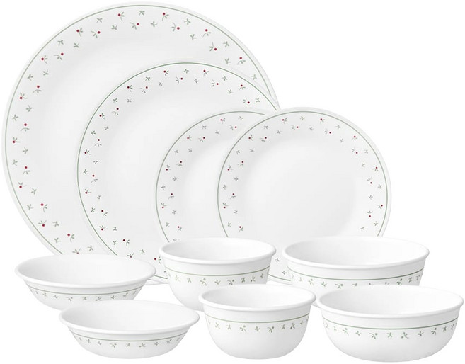 Corelle Brands 康寧餐具 餐具組 10p, 莓好時光, 1組, 平盤 10吋 + 8吋 + 6吋 2個 + 韓式湯碗 473ml 2個 + 飯碗 325ml 2個 + 沙拉碗 300ml 2個