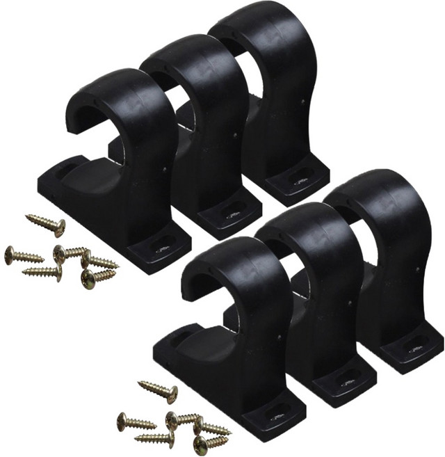 준앤컴파니 봉브라켓 25mm 3p, 블랙, 2개