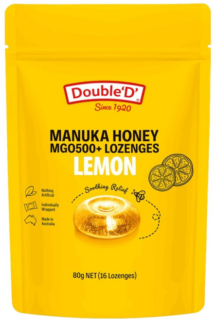 DoubleD 마누카꿀 레몬 캔디, 1개, 80g
