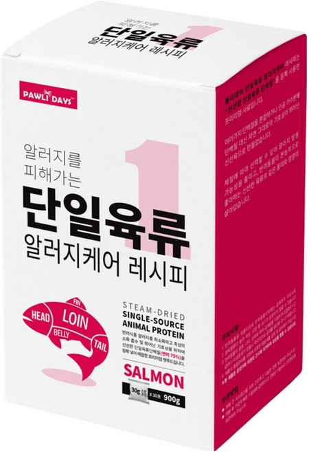 폴리데이 강아지 단일육류 사료 알러지케어 레시피, 900g, 1개, 연어