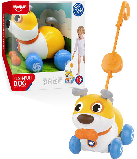 후앙어 하늘썬별 첫걸음마친구 노래하는 강아지 밀대 걸음마 보조기 heanhe0553, 1개, 흰색등
