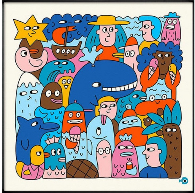 썬앤드림 팝아트 카페 매장 인테리어 고해상도 액자, 17