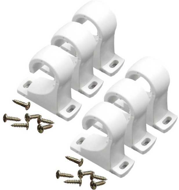 준앤컴파니 봉브라켓 25mm 3p, 화이트, 2개