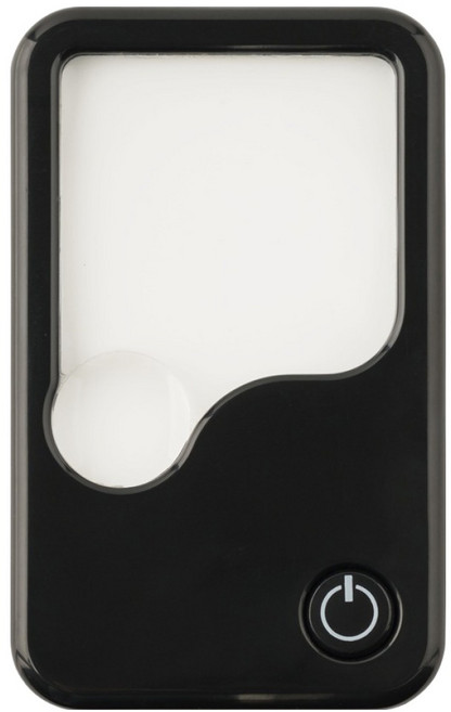 플라이토 LED 카드형 휴대용 돋보기, 블랙, 1개