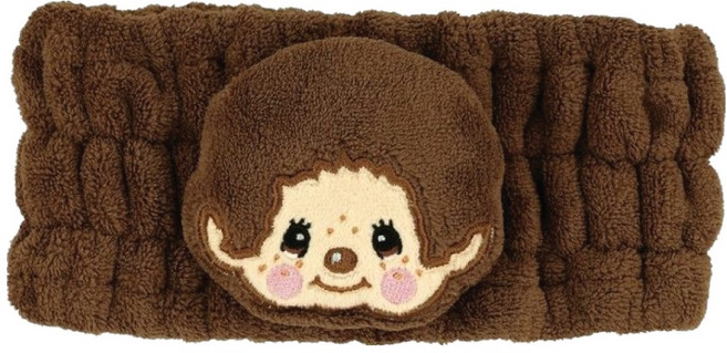 스케이터 몬치치 타월 헤어 밴드 19 x 7 cm, 1개, 브라운