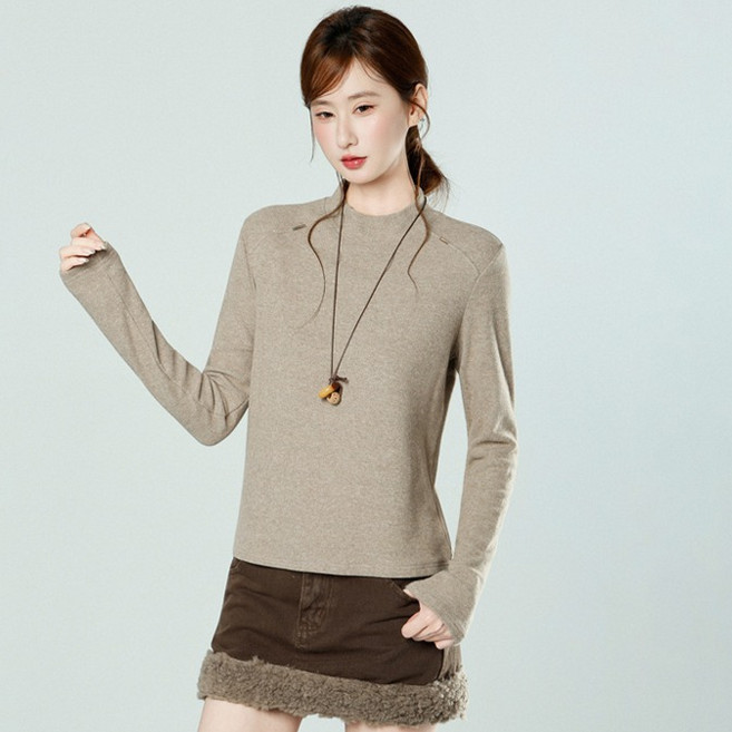 어썸풀 여성용 메디브룩 솔리드 긴팔 티셔츠 A26SPT011514