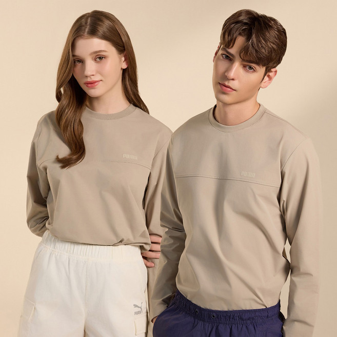 푸마바디웨어 남녀공용 링클프리 우븐 언더 긴팔 티셔츠
