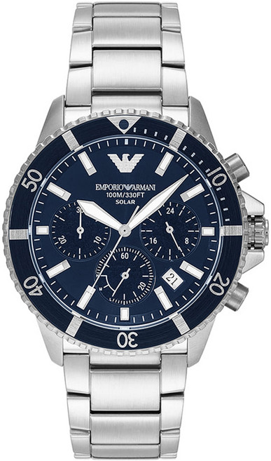 엠포리오아르마니 남성용 월드 익스프로어 크로노그래프 메탈시계 AR11