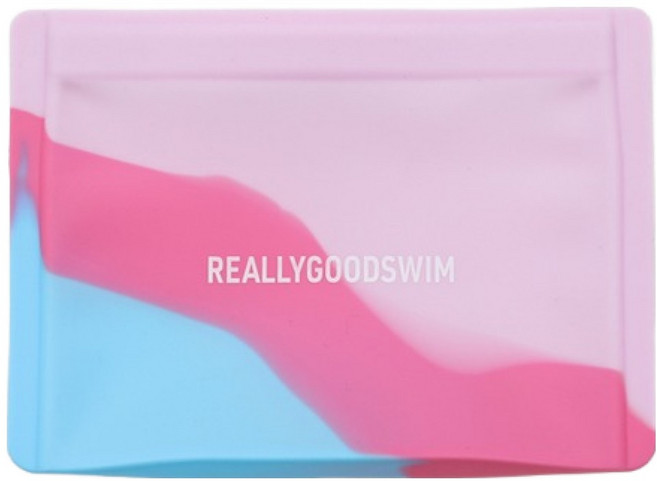 리얼리굿스윔 실리콘 방수 수영 파우치 S 파우치 M, 핑크그라데이션