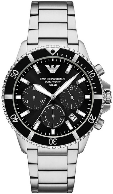 엠포리오아르마니 남성용 월드 익스프로어 크로노그래프 메탈시계 AR11