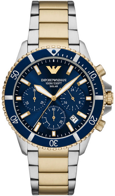 엠포리오아르마니 남성용 월드 익스프로어 크로노그래프 메탈시계 AR11