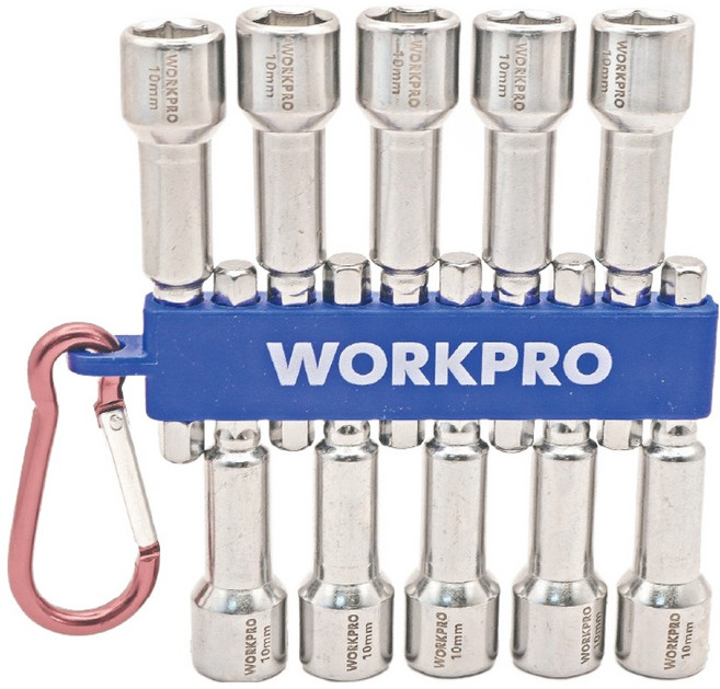 워크프로 자석 비트소켓 10 x 65 mm WP408224 10p, 1개