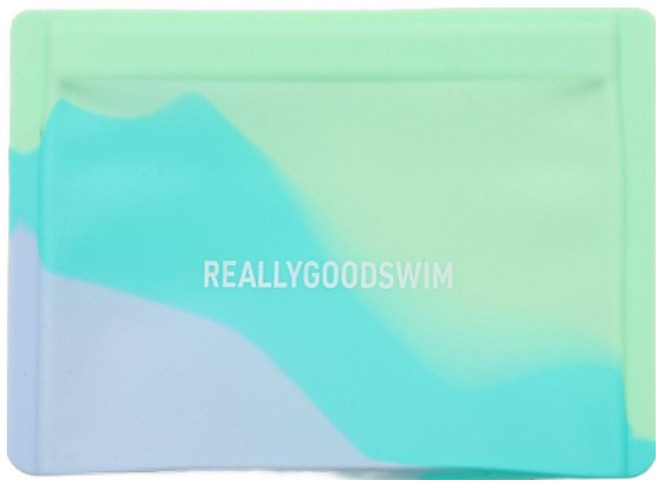 리얼리굿스윔 실리콘 방수 수영 파우치 S 파우치 M, 민트그라데이션