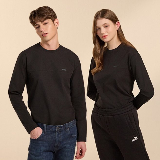 푸마바디웨어 남녀공용 링클프리 우븐 언더 긴팔 티셔츠