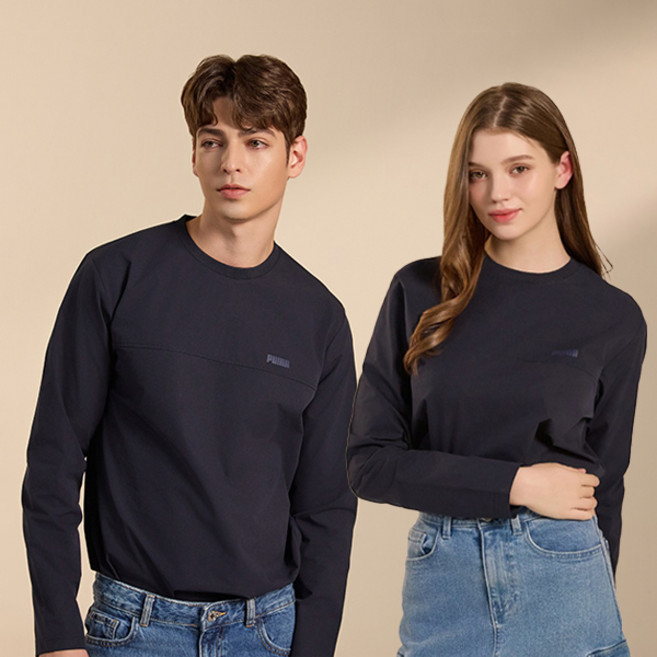 푸마바디웨어 남녀공용 링클프리 우븐 언더 긴팔 티셔츠