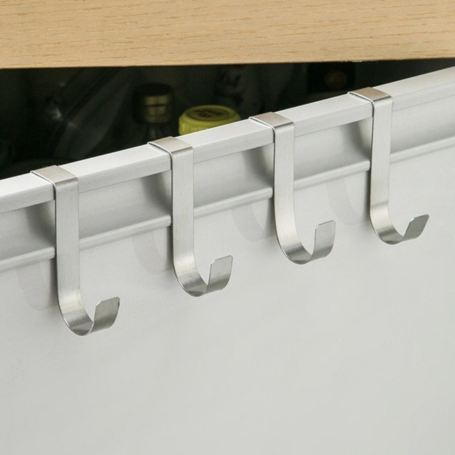 리빙홈디테일 싱크대 주방 다용도 스텐 후크걸이 NXT-028, 실버, 5개
