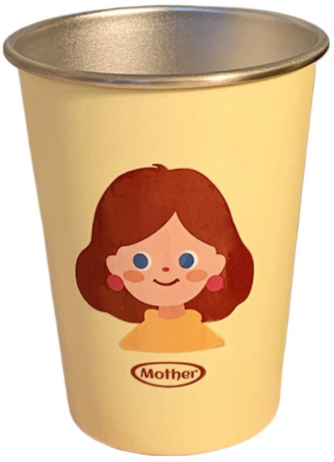 코다치프 손잡이 양치컵 10.2 x 8.2 cm, 보금자리 시리즈 엄마, 1개
