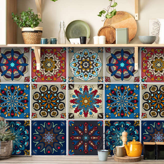 서앤유 유럽 엔티크 타일 스타일 스티커 12p, 타입1