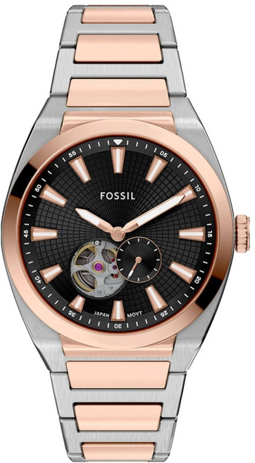 FOSSIL 男士 Everett 計時碼錶金屬腕錶 ME327