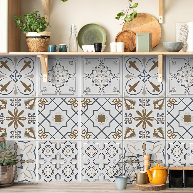 서앤유 유럽 엔티크 타일 스타일 스티커 12p, 타입18