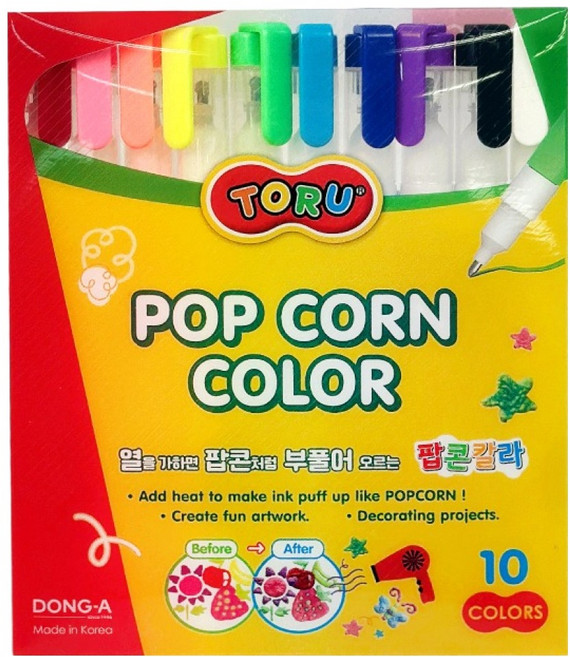 토루 팝콘칼라펜, 10색, 1개