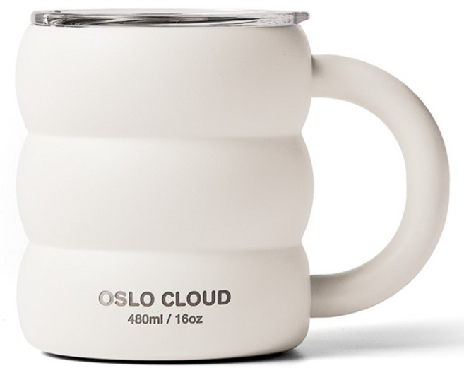 오슬로 클라우드 스텐 텀블러, 화이트, 1개, 480ml