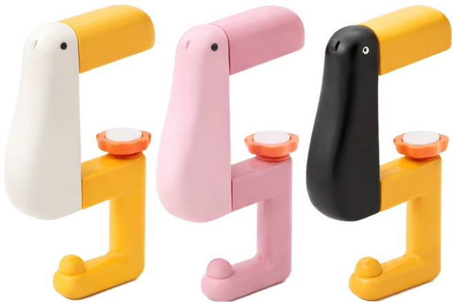 이고다 오리 휴대용 책상 가방걸이 3종, 1세트, 화이트+핑크+블랙