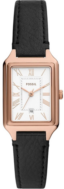 FOSSIL 女性 Raquel 方形皮革手錶 ES5310