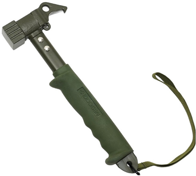 아이두젠 다용도 스틸 캠핑 팩 파운딩 해머 고강도 작업용 망치, 카키, 1개