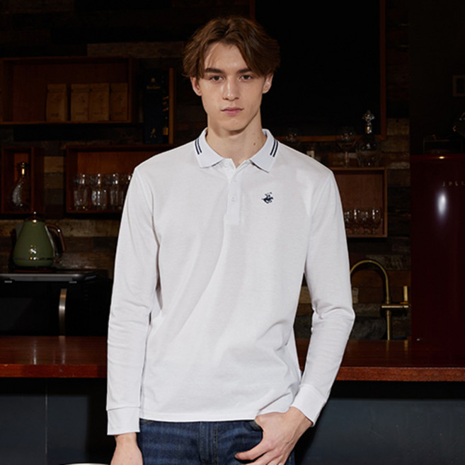 비버리힐스폴로클럽 남성용 베이직 롱슬리브 카라티