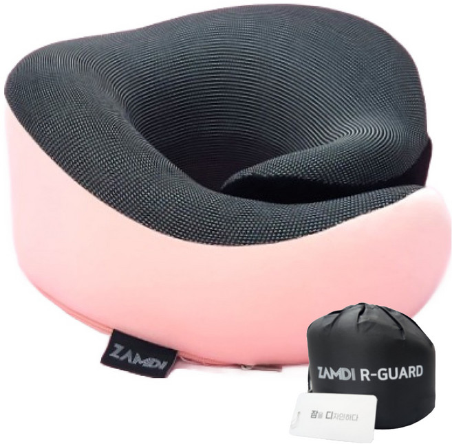 잠디 라운드형 여행용 비행기 기내용 목베개