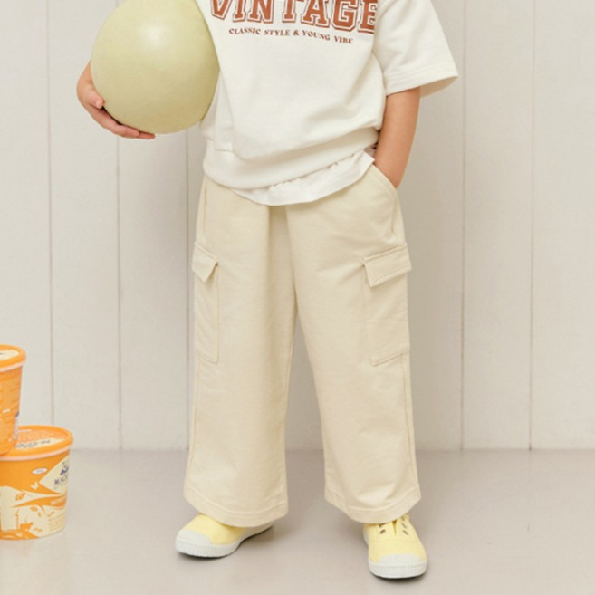 유니프랜드 데일리 카고 미니쭈리 일자팬츠