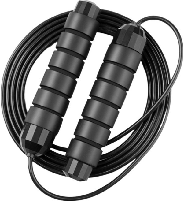 루아즈 고중량 꼬임방지 논슬립 와이어 줄넘기 320g, 블랙, 1개