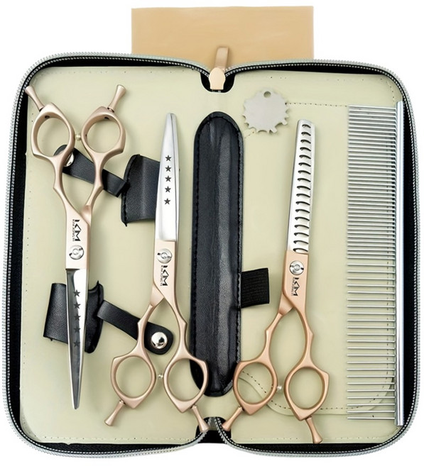 레드퍼피 반려동물 레드킴 미용가위 세트, 1세트