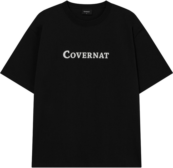 커버낫 남성용 센터 로고 면 티셔츠