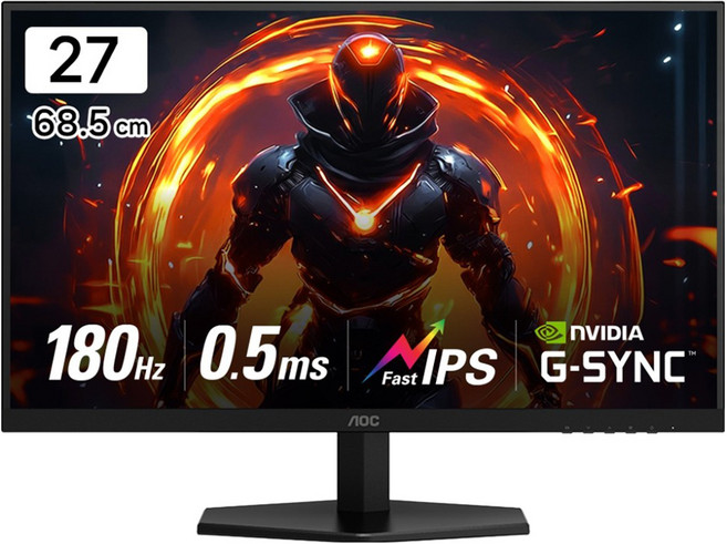 알파스캔 QHD AOC 게이밍 180 FAST IPS 프리싱크 AI HDR 무결점 모니터, 68.5cm, Q27G40E