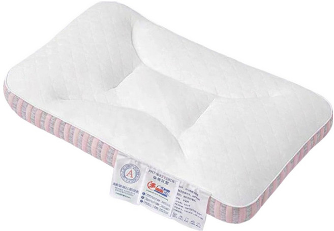 라온슬립 잠 잘오는 숙면 경추 베개, 핑크, 1개