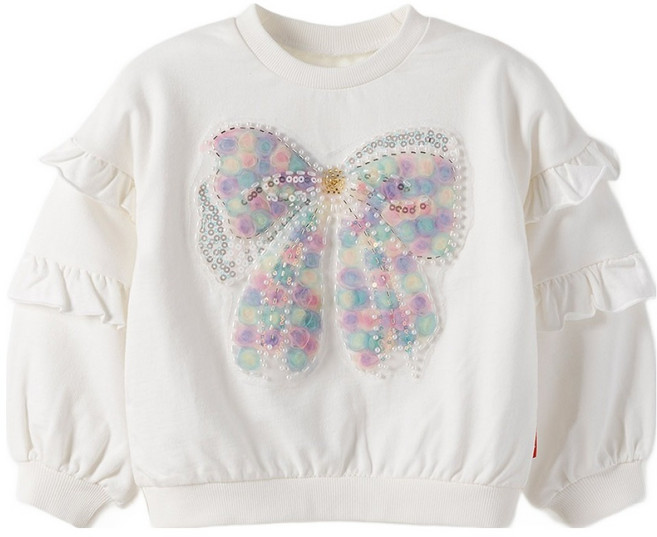 오즈키즈 아동용 플리터리본 면 맨투맨 티셔츠